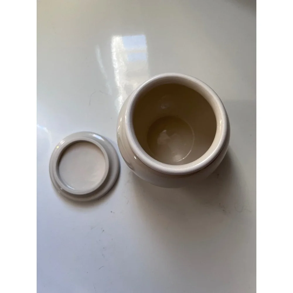 Vintage Epoch Cream Ceramic‎ Teapot Sugar Bowl and Creamer Set Korea Stoneware